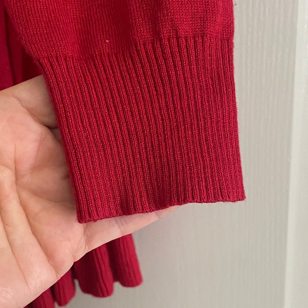 Style & Co. Red Ruffled Cardigan - Picture 8 of 10